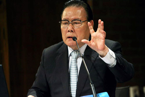 ▲이어령 박사가 지난해 강연하는 모습. ⓒ양화진문화원 제공